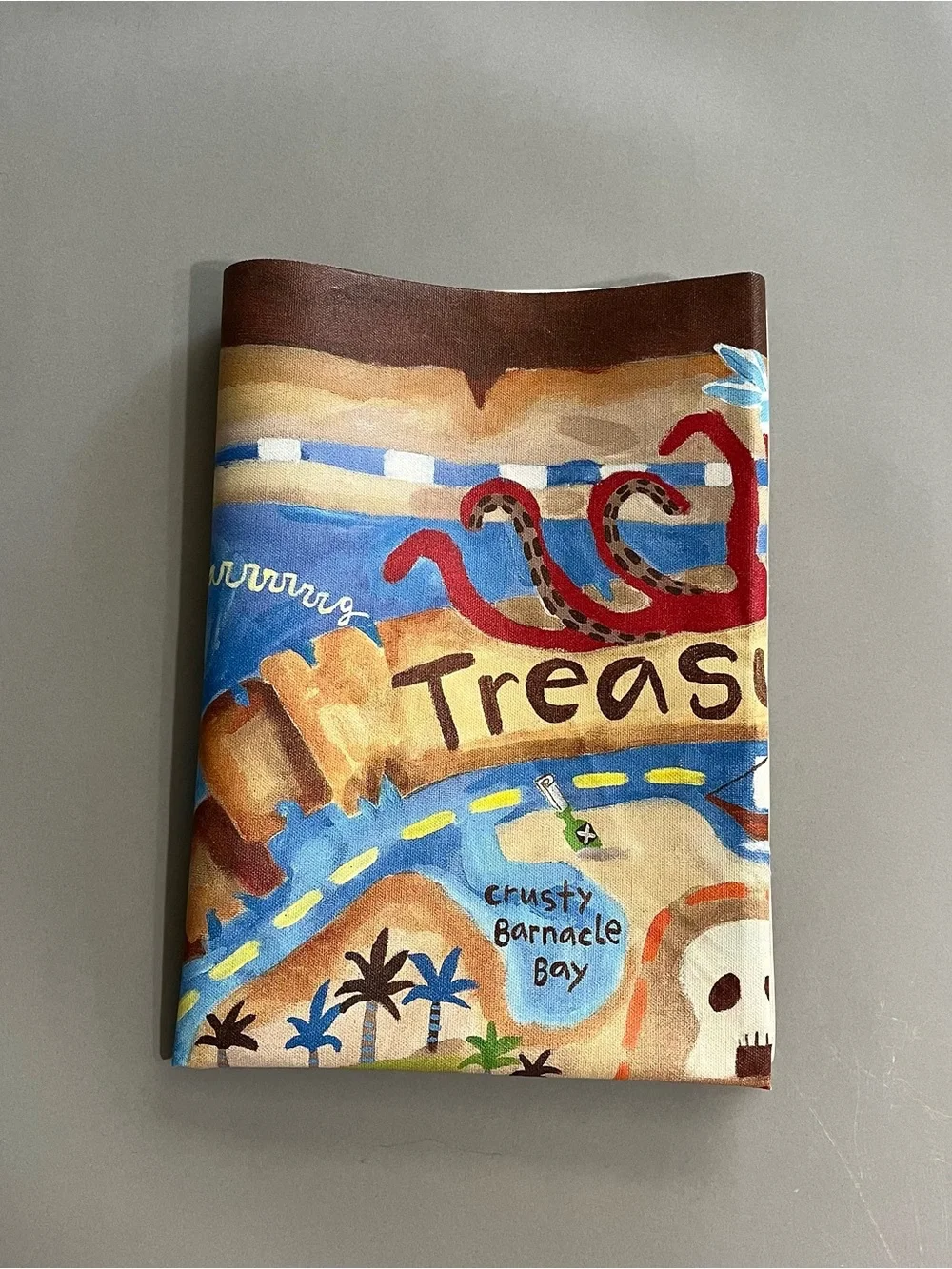 Oopsy Daisy Kids Treasure Map Pirate Fabric Tapestry 37”X 26” w/ Grommets USA